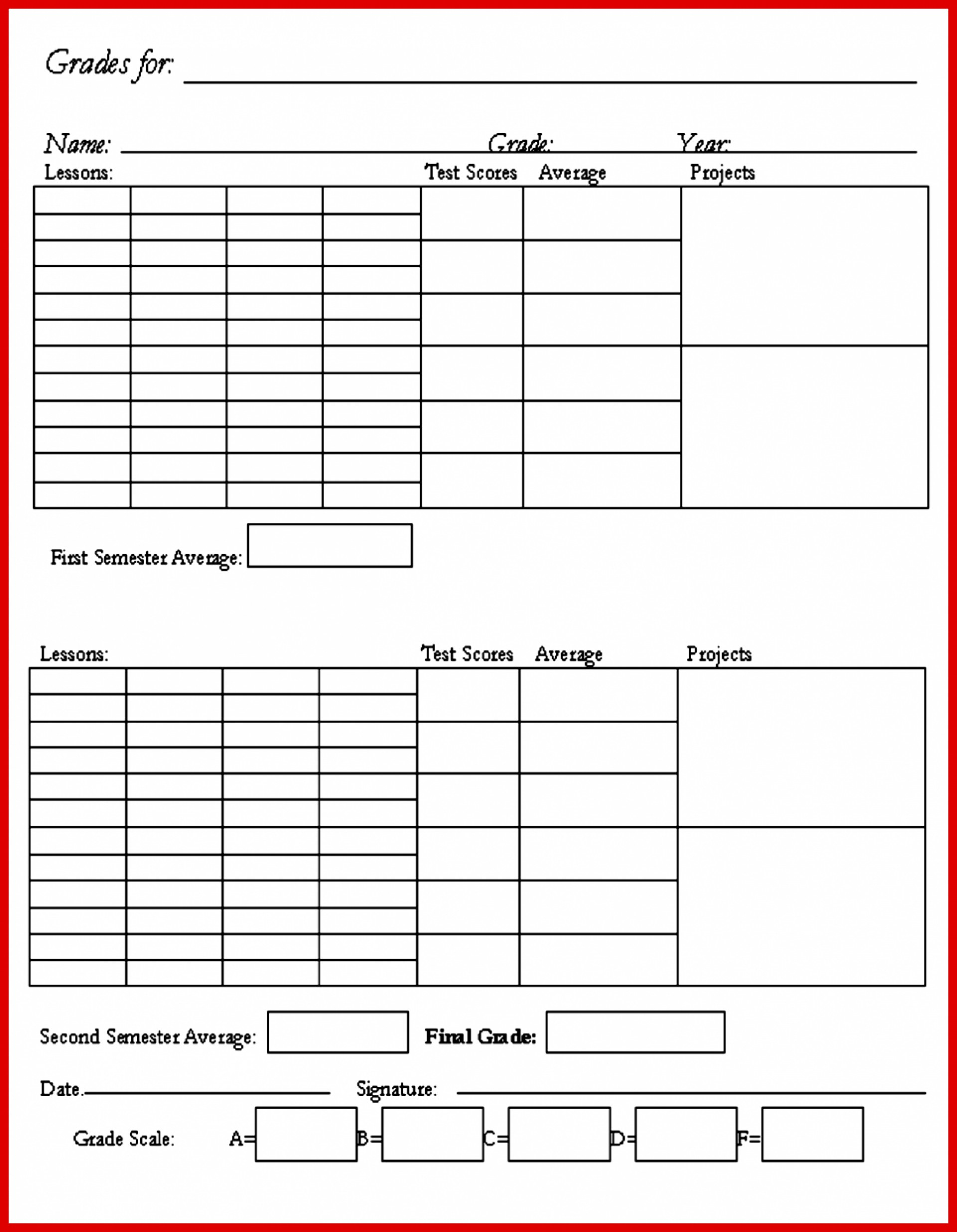 002 Free Report Card Template Exceptional Ideas Pdf Printable - Free Printable Kindergarten Report Cards