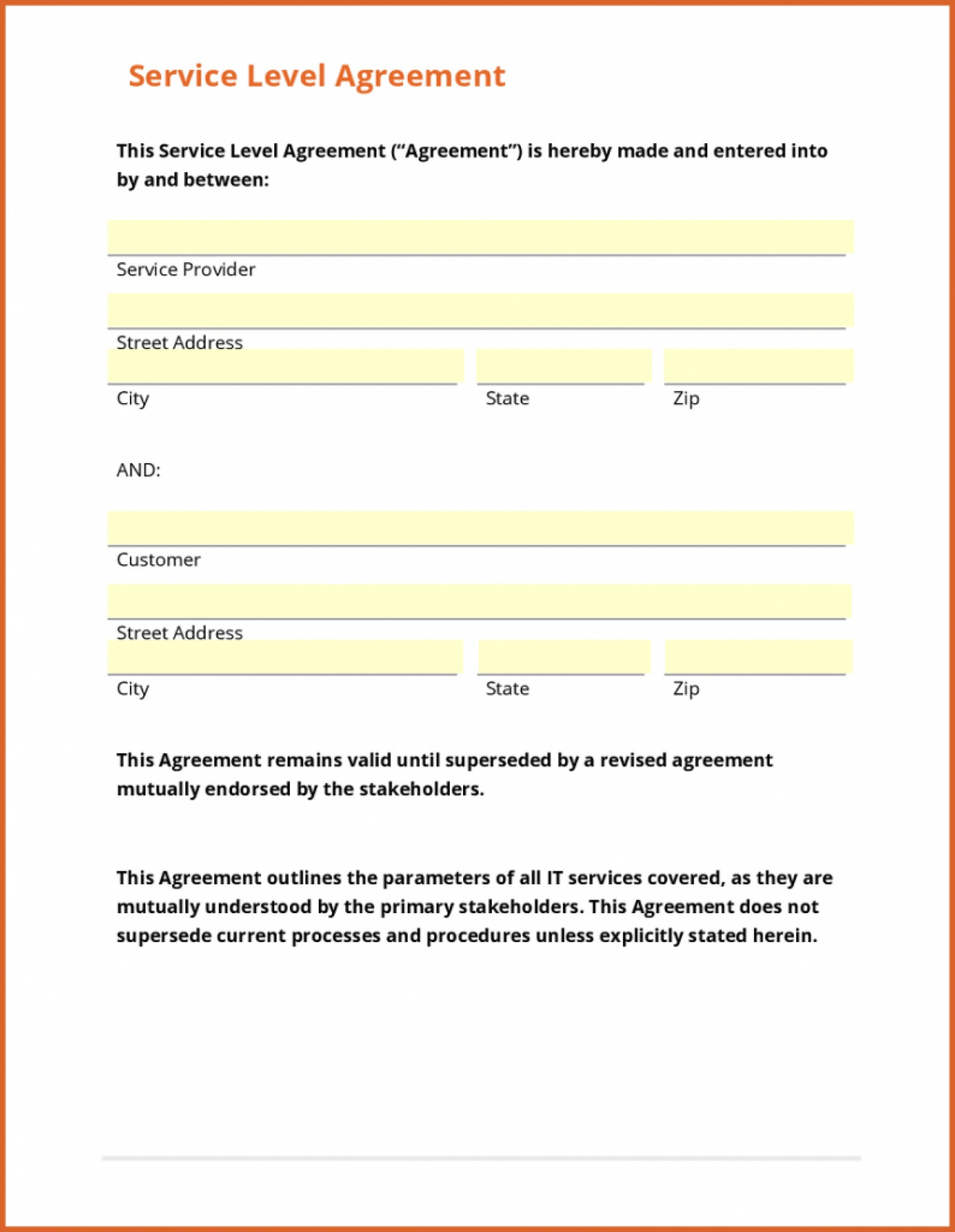 Blank Contract Forms Free Printable