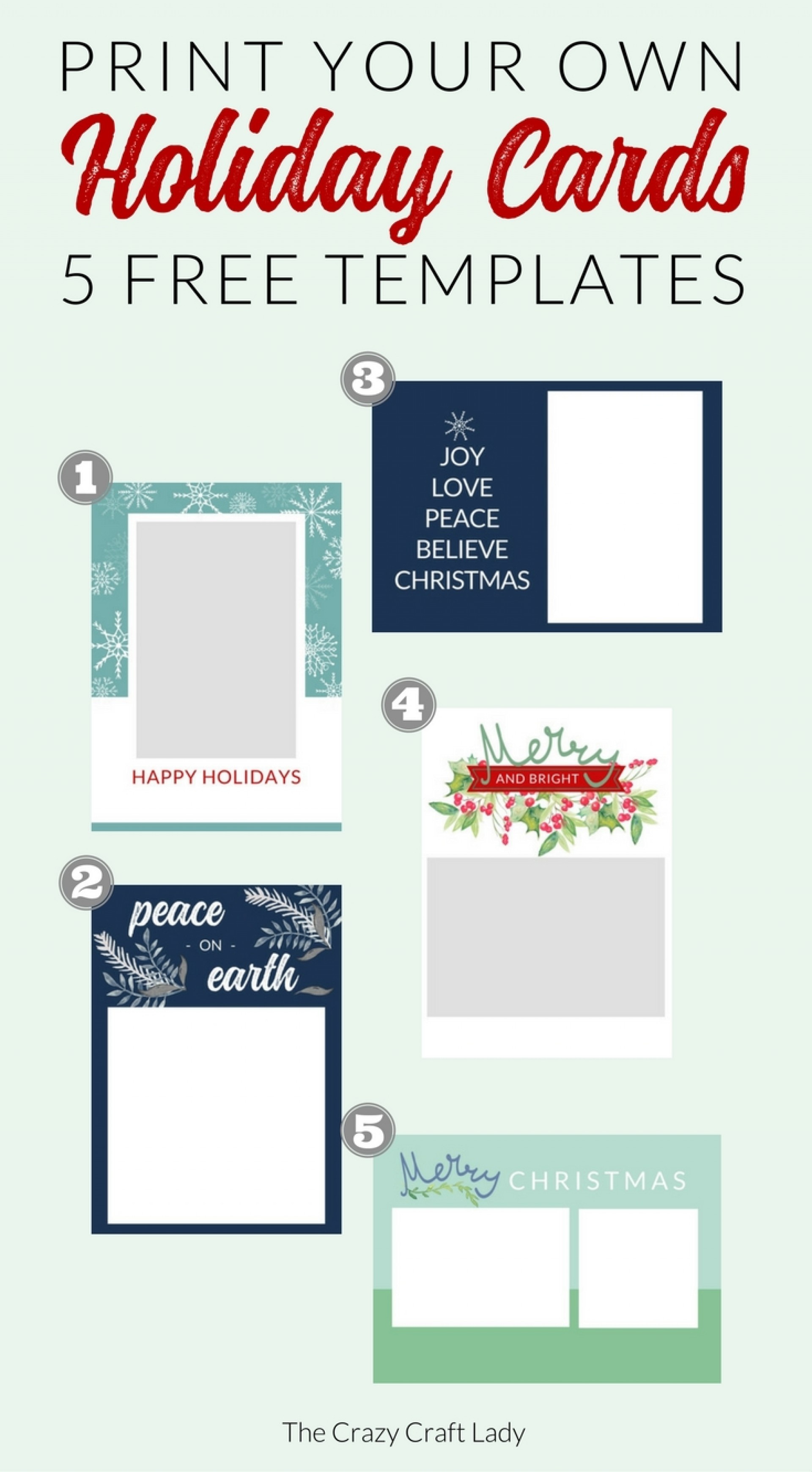 004 Free Printable Holiday Photo Card Templates Cards Template - Free Printable Holiday Cards
