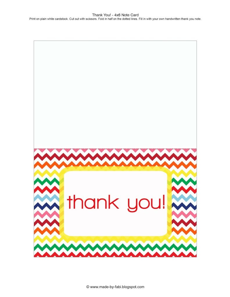 Free Printable Custom Thank You Cards Free Printable