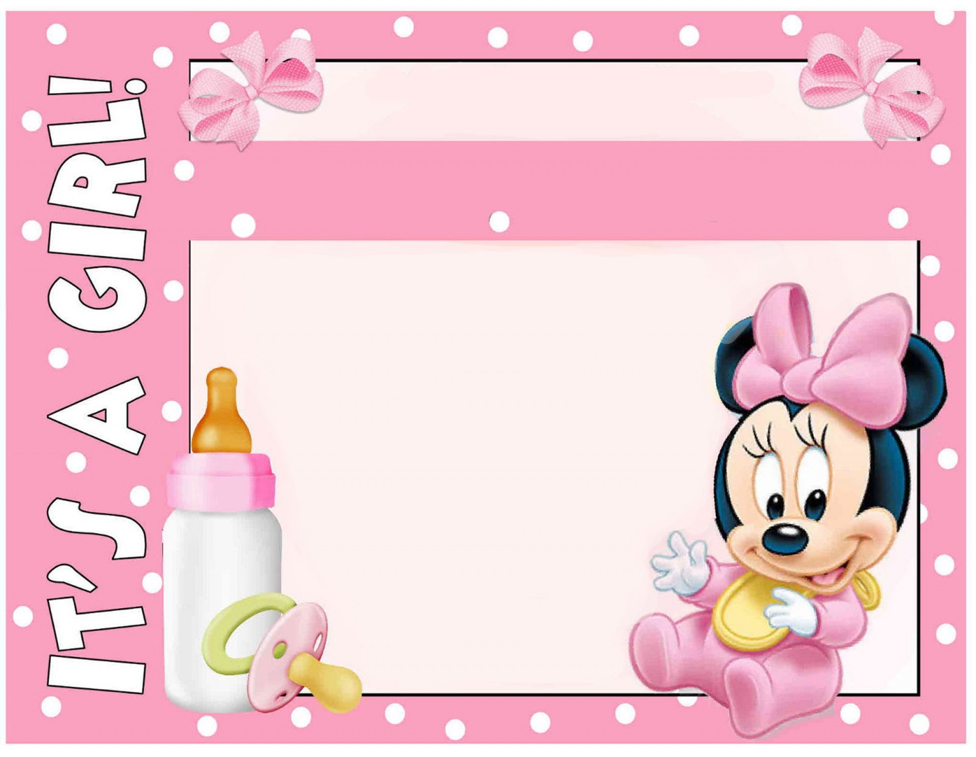 022 Baby Shower Invitation Free Templates Template Ideas Minnie - Free Printable Minnie Mouse Baby Shower Invitations