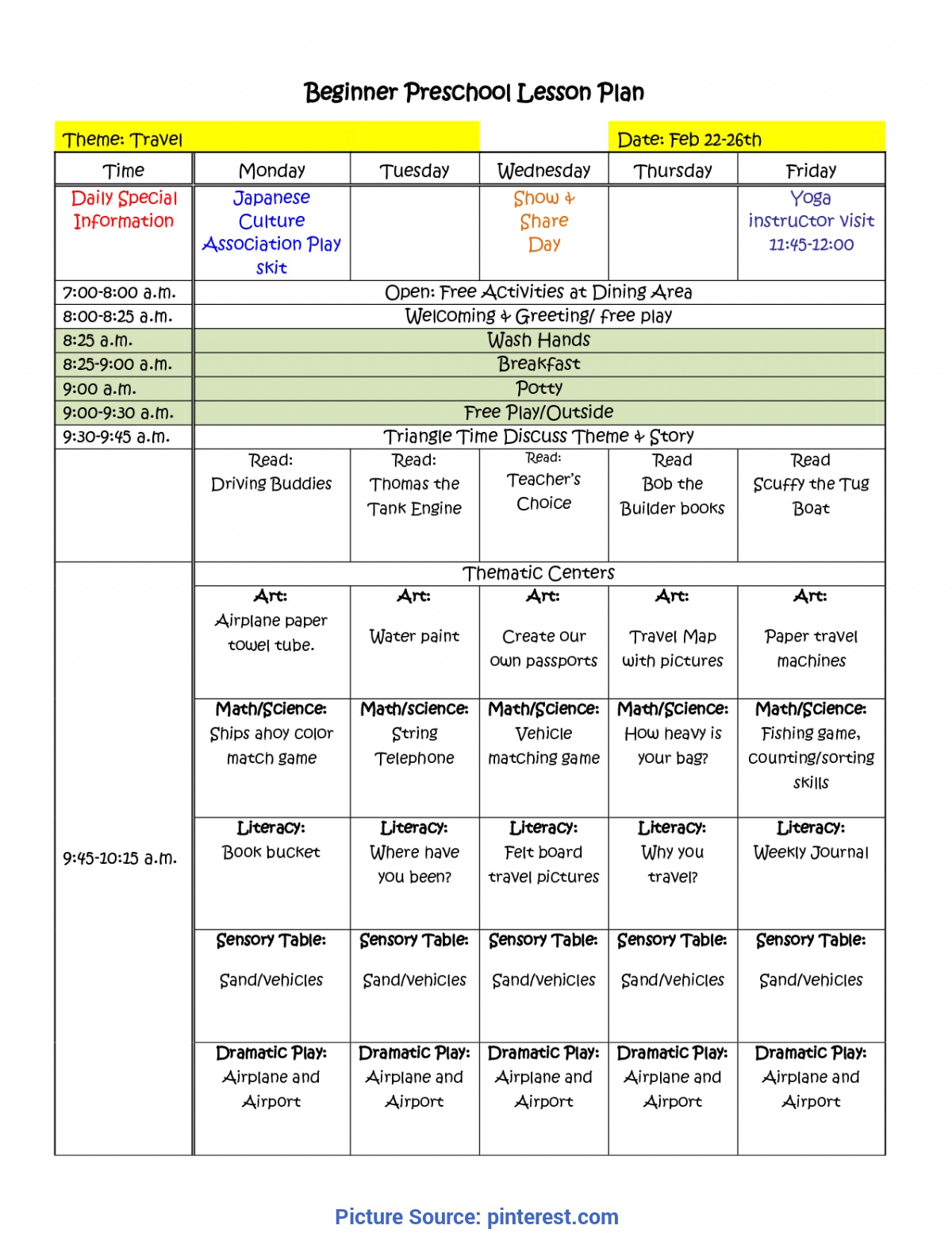 022 Lesson Plan Template For Toddlers Excellent Free Toddler Plans - Free Printable Lesson Plans For Toddlers