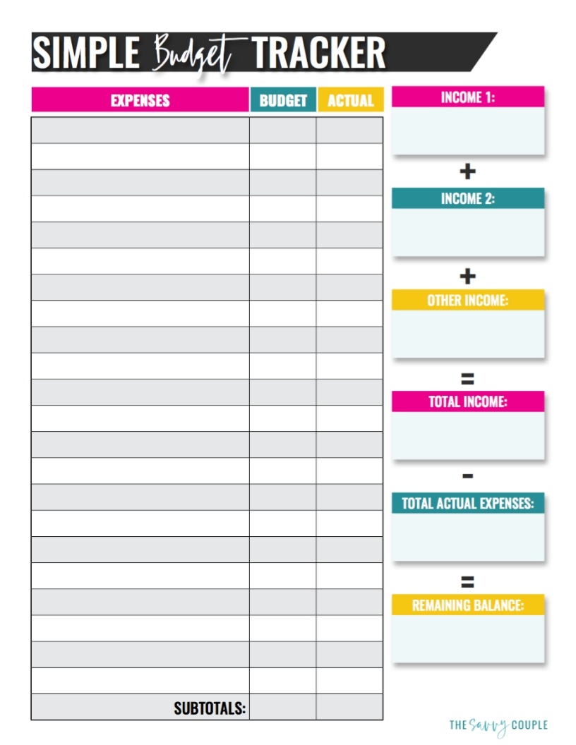 10 Budget Templates That Will Help You Stop Stressing About Money - Free Printable Family Budget