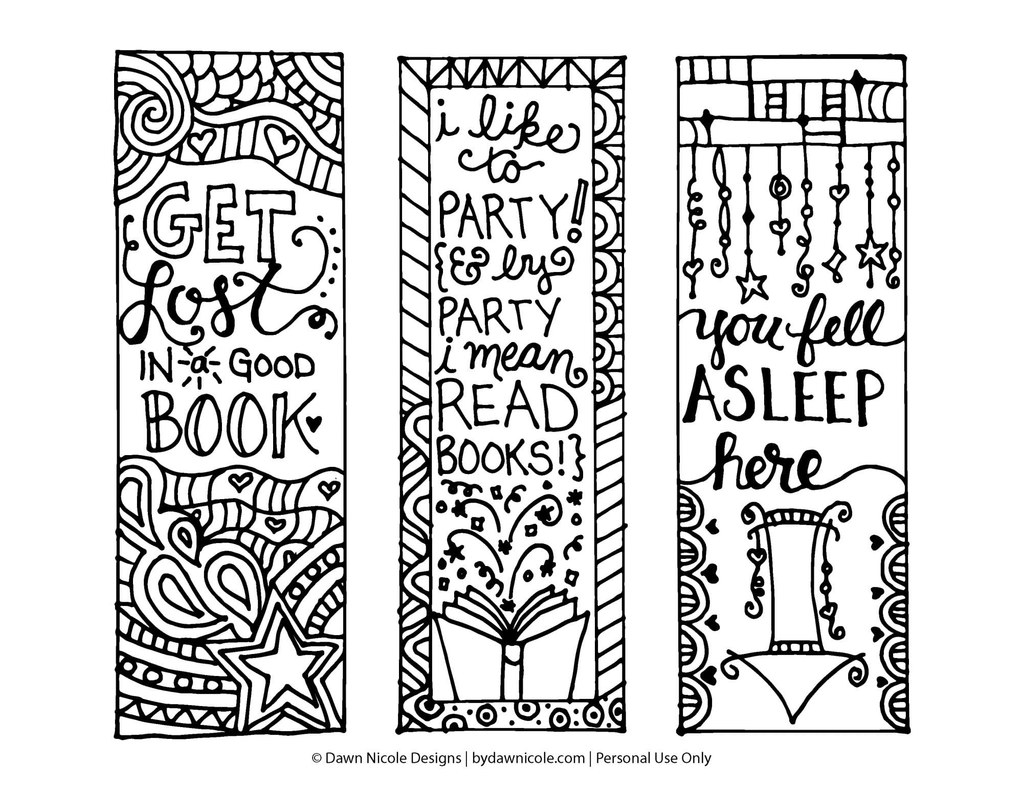 10 [Completely Free] Adult Coloring Bookmarks - Chronic Illness - Free Printable Bookmarks To Color