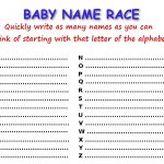 10 Printable Baby Shower Games Your Guests Will Surely Enjoy   Baby Name Race Free Printable