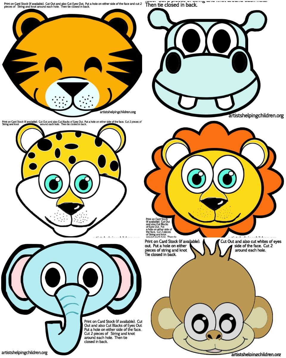11 Ideas To Plan The Best First Birthday Bash! | Dharti | Jungle - Animal Face Masks Printable Free