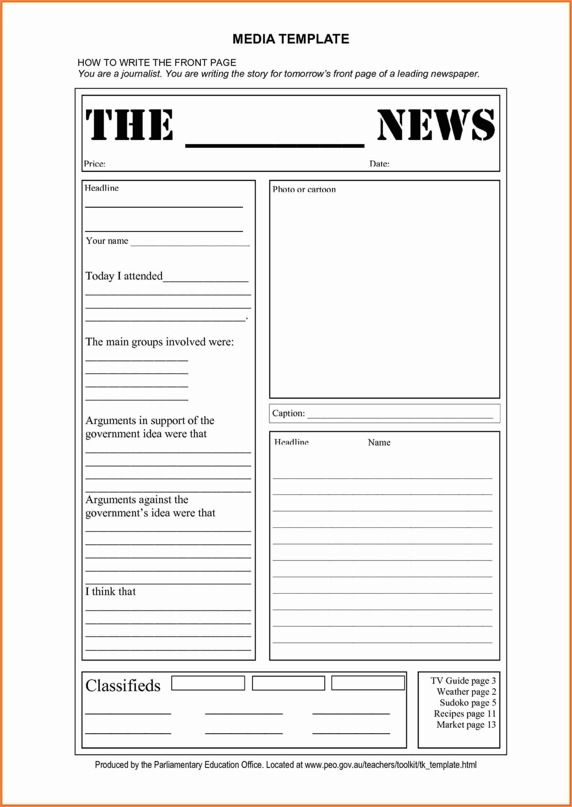 15+ Blank Newspaper Template | Restaurant Receipt - Free Printable ...