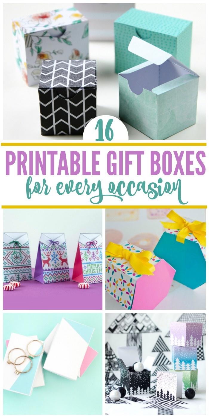 16 Free Printable Gift Boxes For Last Minute Wrappers - Free Printable Gift Boxes