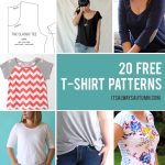20 Free T Shirt Patterns You Can Print + Sew At Home   It's Always   Free Printable Blouse Sewing Patterns