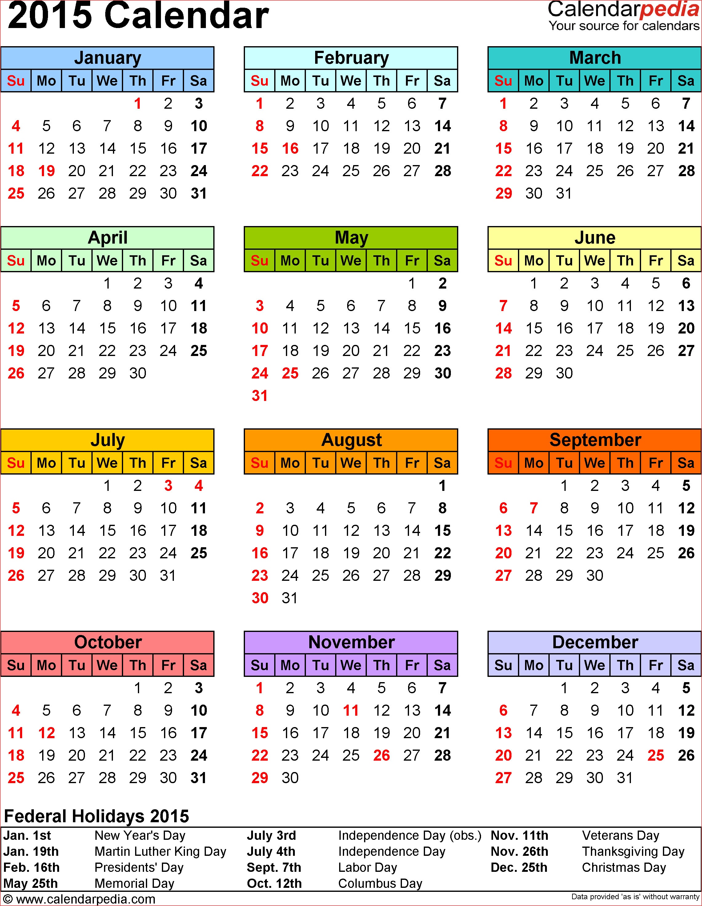 2015 Calendar Printable Free Large Images Free Printable Calendars - Free Printable Diary 2015