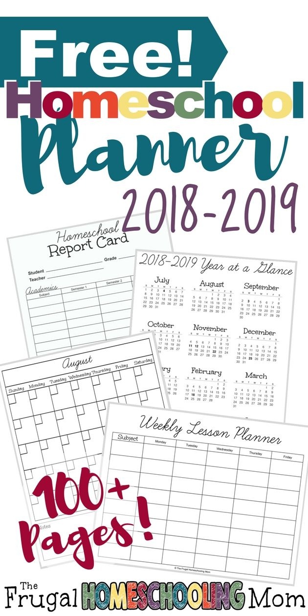 2018-2019 Free Homeschool Planner | Free Printables &amp;amp; Resources For - Free Printable Homeschool Curriculum