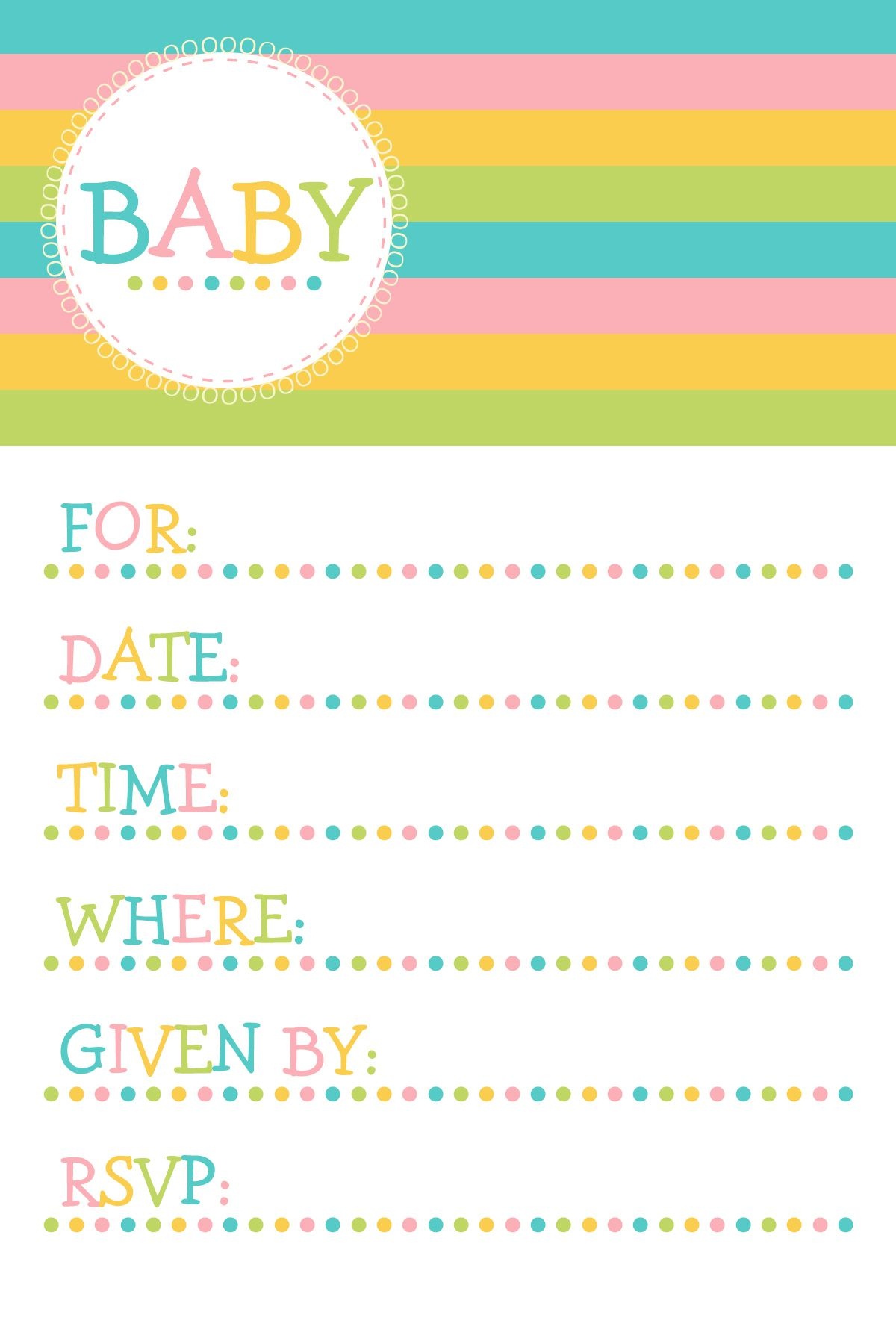 25 Adorable Free Printable Baby Shower Invitations - Free Printable Baby Shower Invitation Maker