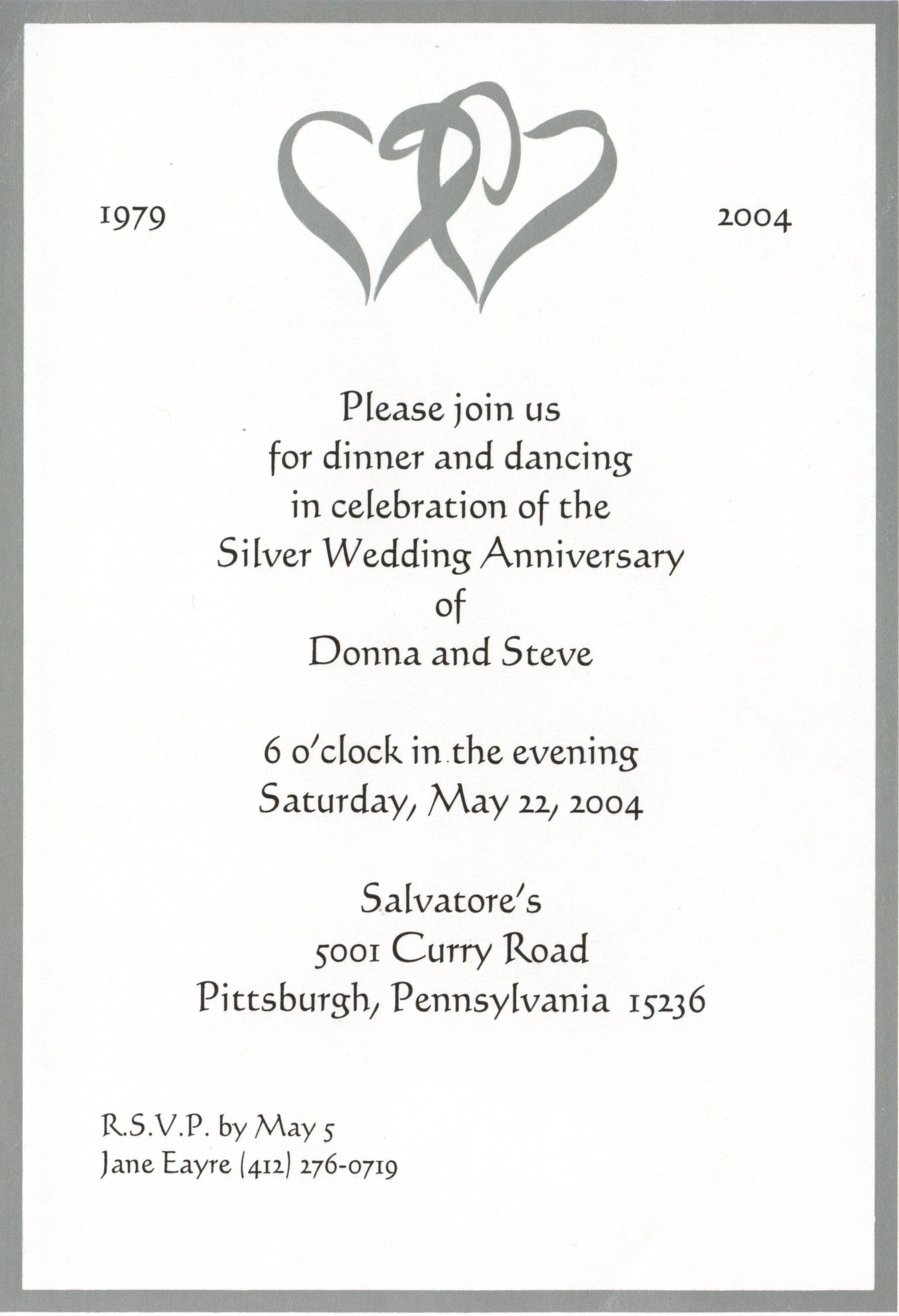 25Th Wedding Anniversary Invitation Cards Templates • Invitation - Free Printable 40Th Anniversary Invitations