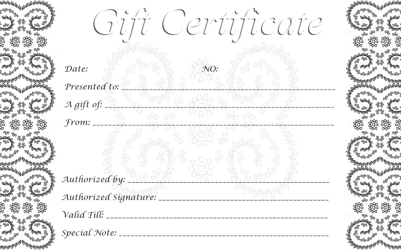 28 Cool Printable Gift Certificates | Kittybabylove - Free Printable Gift Certificates