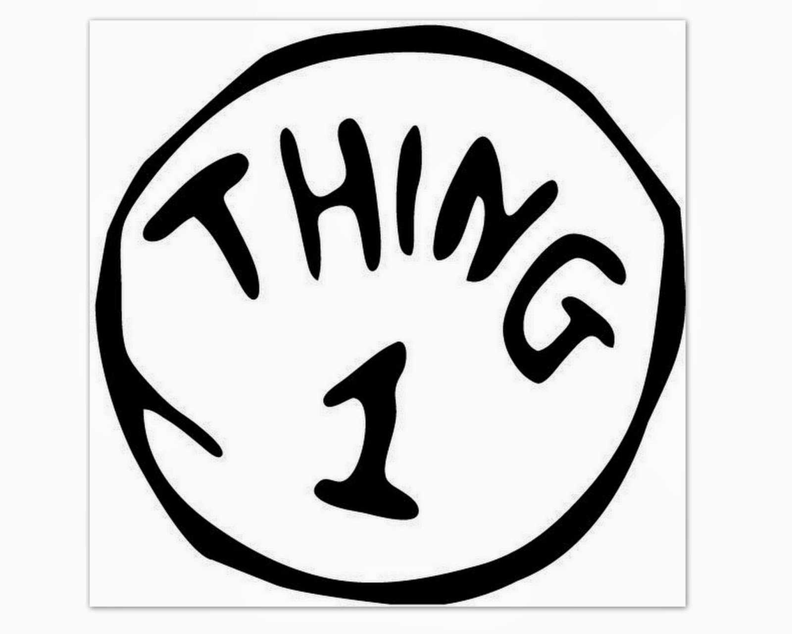 Thing 1 And Thing 2 Printable Template Seuss Coloring Pages T Thing ...