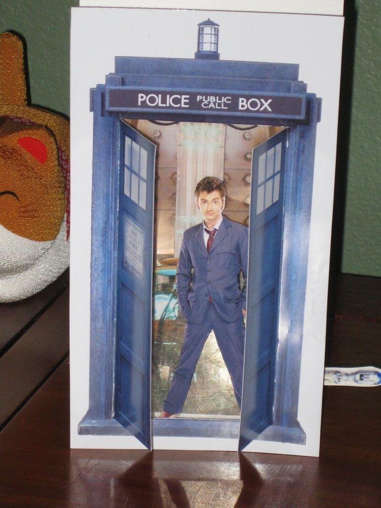 3-D Tardis Card Template And Instructions~Rudeandginger On - Free Printable Dr Who Birthday Card