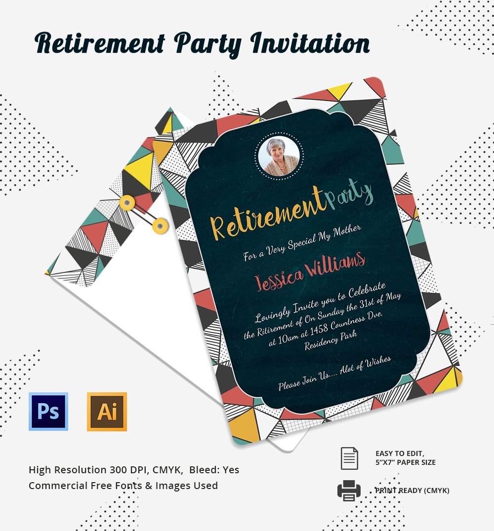 30+ Retirement Invitation Templates - Psd, Ai, Word | Free &amp;amp; Premium - Free Printable Retirement Party Invitations