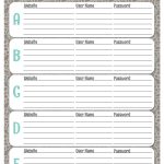 39 Best Password List Templates (Word, Excel & Pdf) ᐅ Template Lab   Free Printable Password Keeper