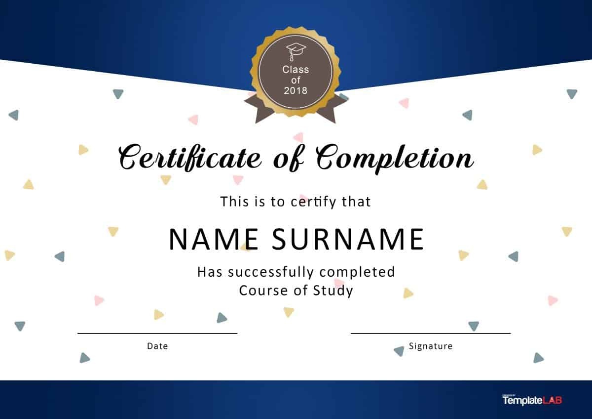 40 Fantastic Certificate Of Completion Templates [Word, Powerpoint] - Free Printable Certificate Templates