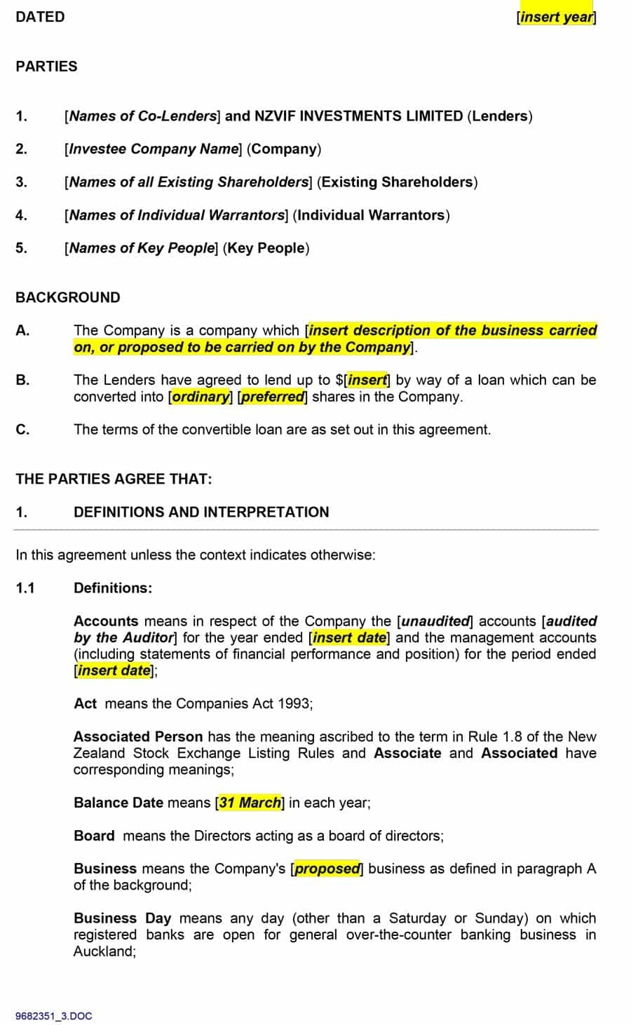 40+ Free Loan Agreement Templates [Word &amp;amp; Pdf] ᐅ Template Lab - Free Printable Personal Loan Forms