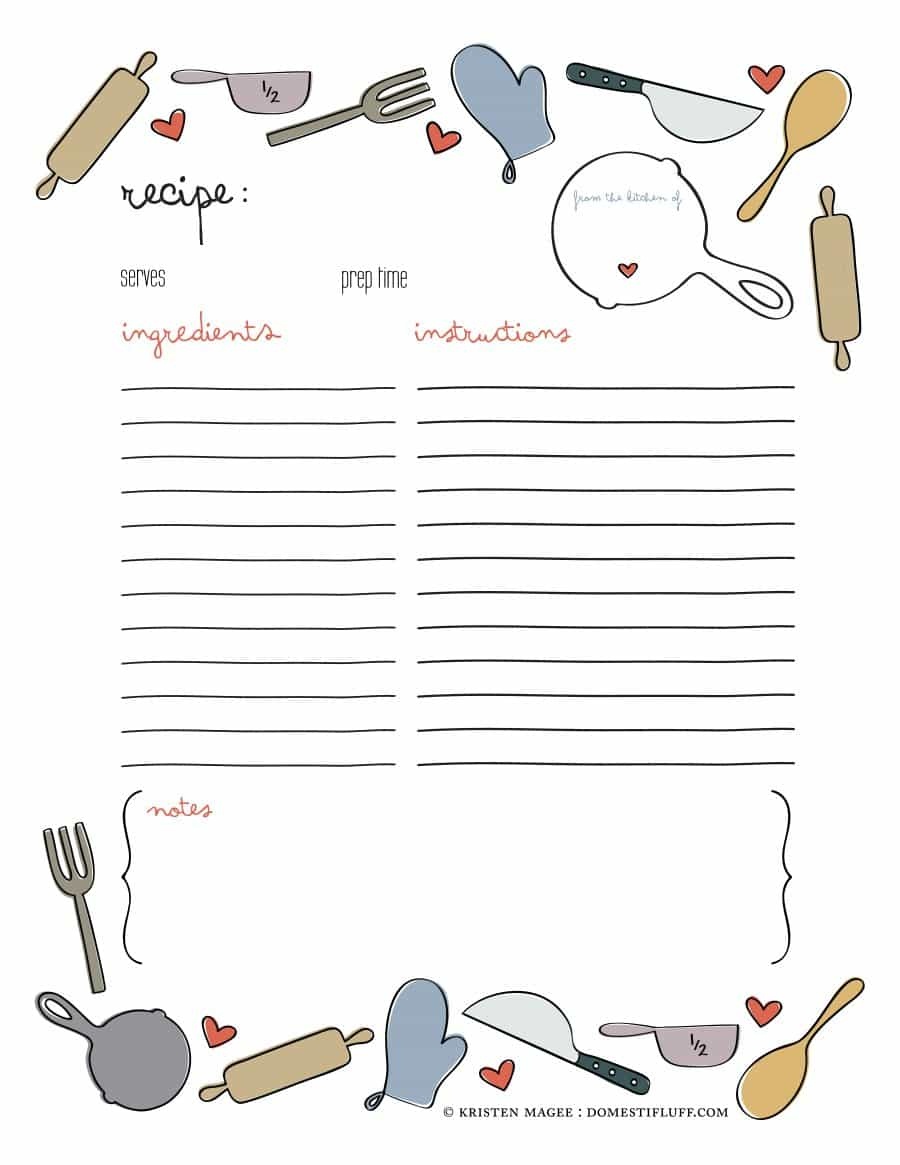 44 Perfect Cookbook Templates [+Recipe Book &amp;amp; Recipe Cards] - Free Recipe Book Templates Printable