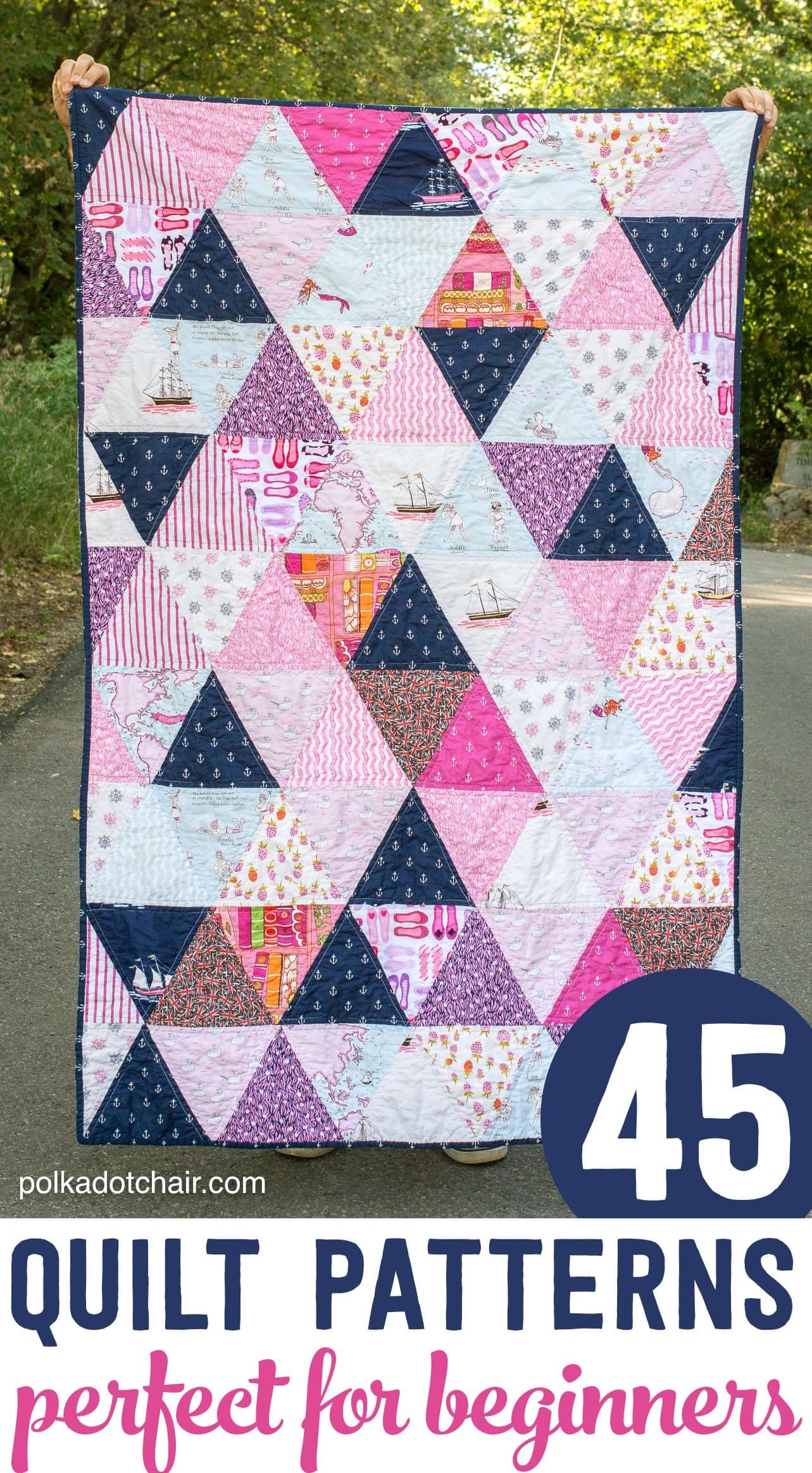 45+ Easy Beginner Quilt Patterns And Free Tutorials | Polka Dot Chair - Quilt Patterns Free Printable