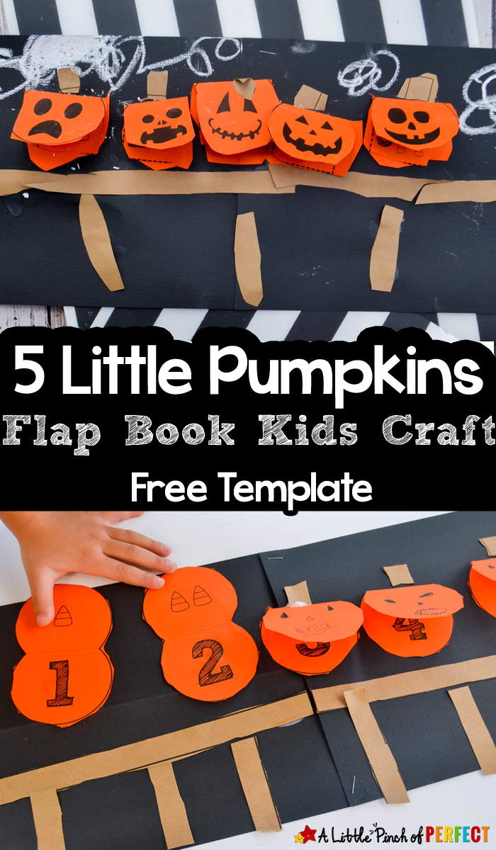 5 Little Pumpkins Flap Book Craft And Free Template - - Free Printable Pumpkin Books