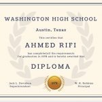 60+ Free High School Diploma Template   Printable Certificates!!   Free Printable High School Diploma Templates