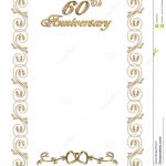 60Th Anniversary Invitation Border Stock Illustration   Illustration   Free Printable 60Th Wedding Anniversary Invitations