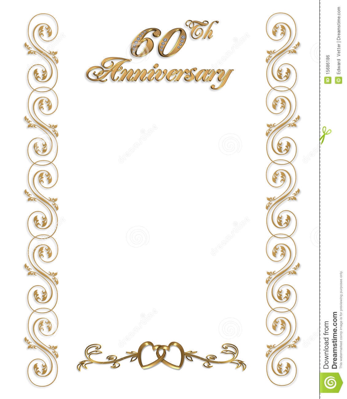 60Th Anniversary Invitation Border Stock Illustration - Illustration - Free Printable 60Th Wedding Anniversary Invitations