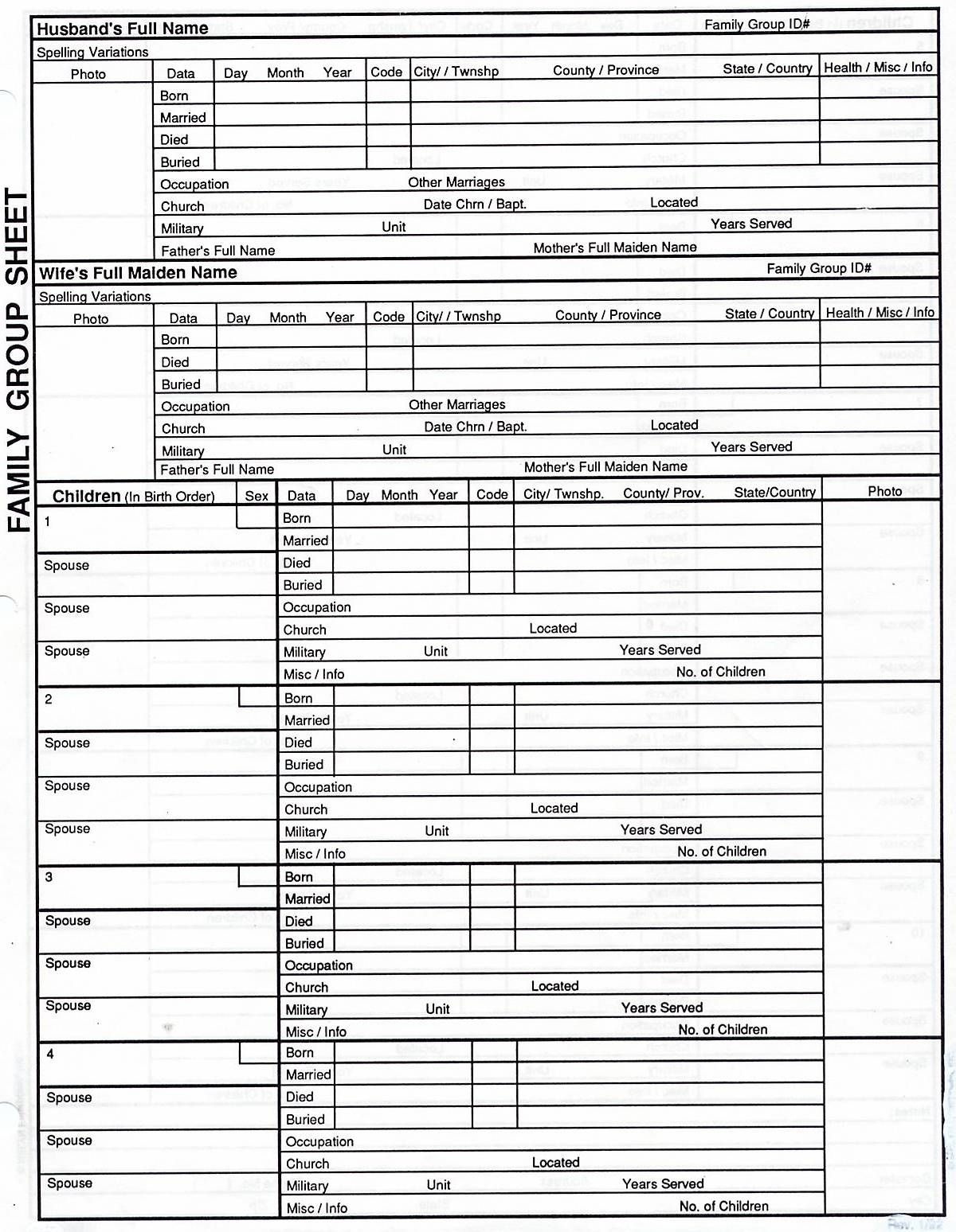 7 Generation Pedigree Chart | Genealogy | Genealogy Chart, Family - Free Printable Genealogy Worksheets