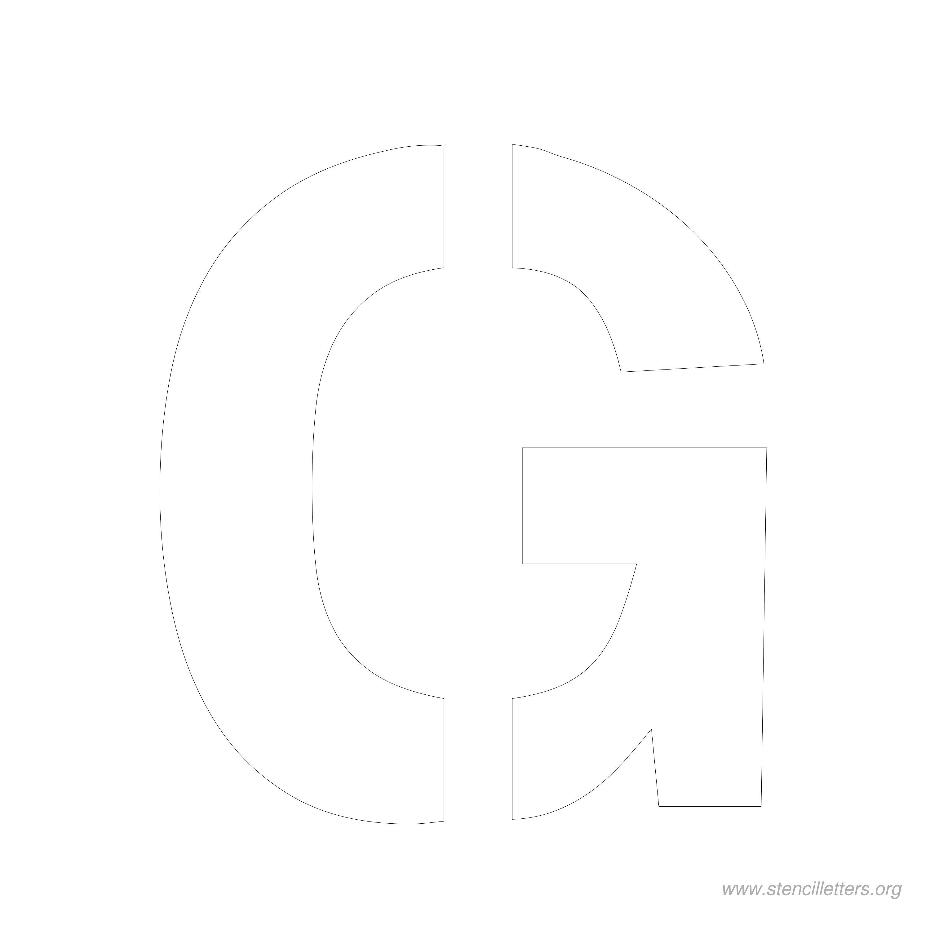 7 Inch Stencil Letter G | Stencils | Letter Stencils, Lettering - Free Printable 8 Inch Letters