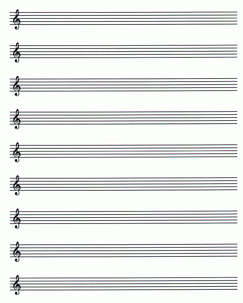 Free Printable Music Staff Sheet 5 Double Lines