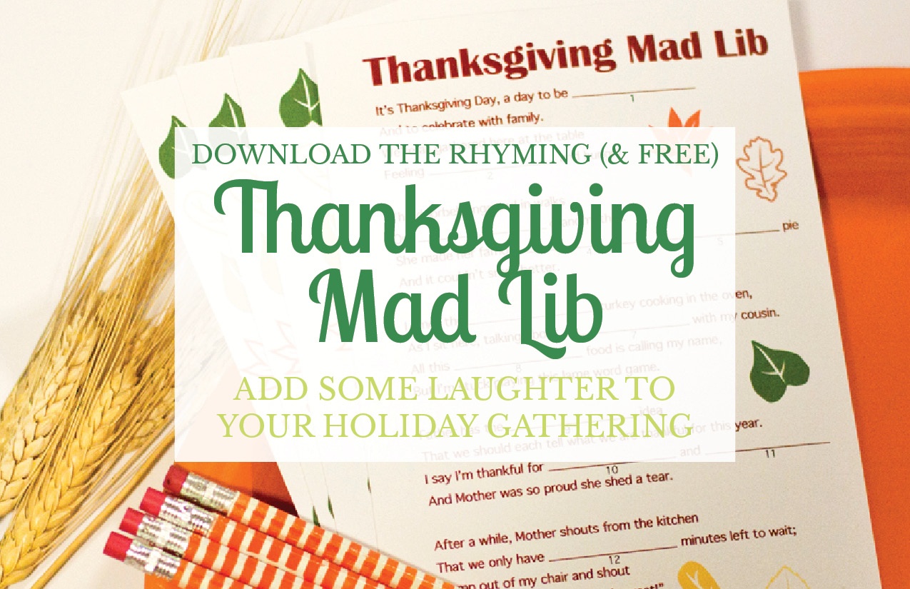 Free Printable Thanksgiving Mad Libs Free Printable