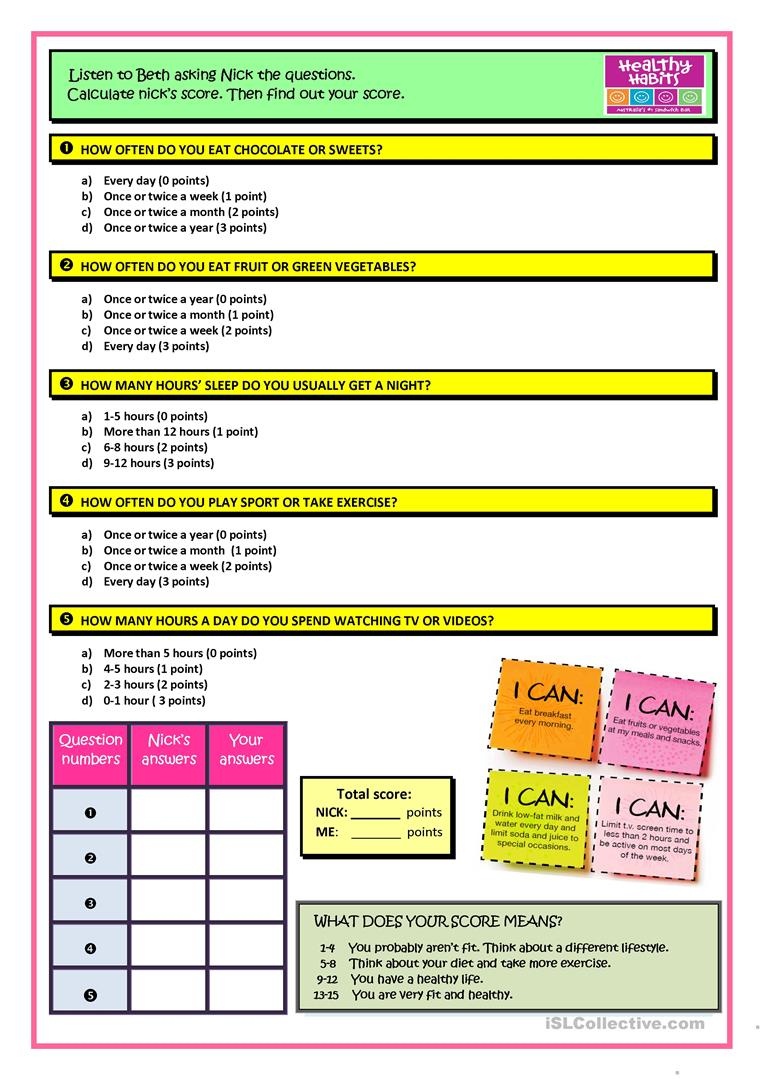 Survey Worksheet Printable