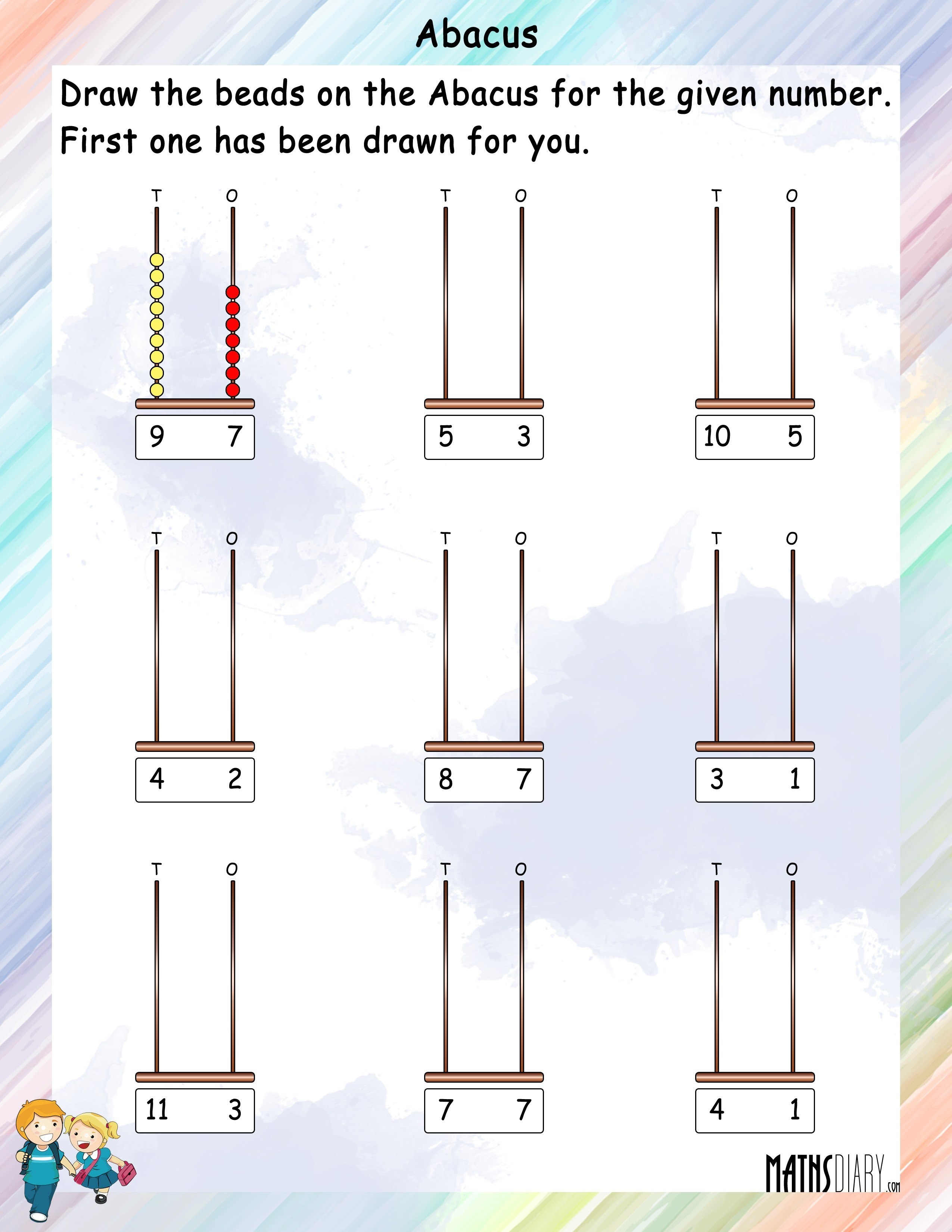 Abacus – Grade 1 Math Worksheets - Free Printable Abacus Worksheets ...