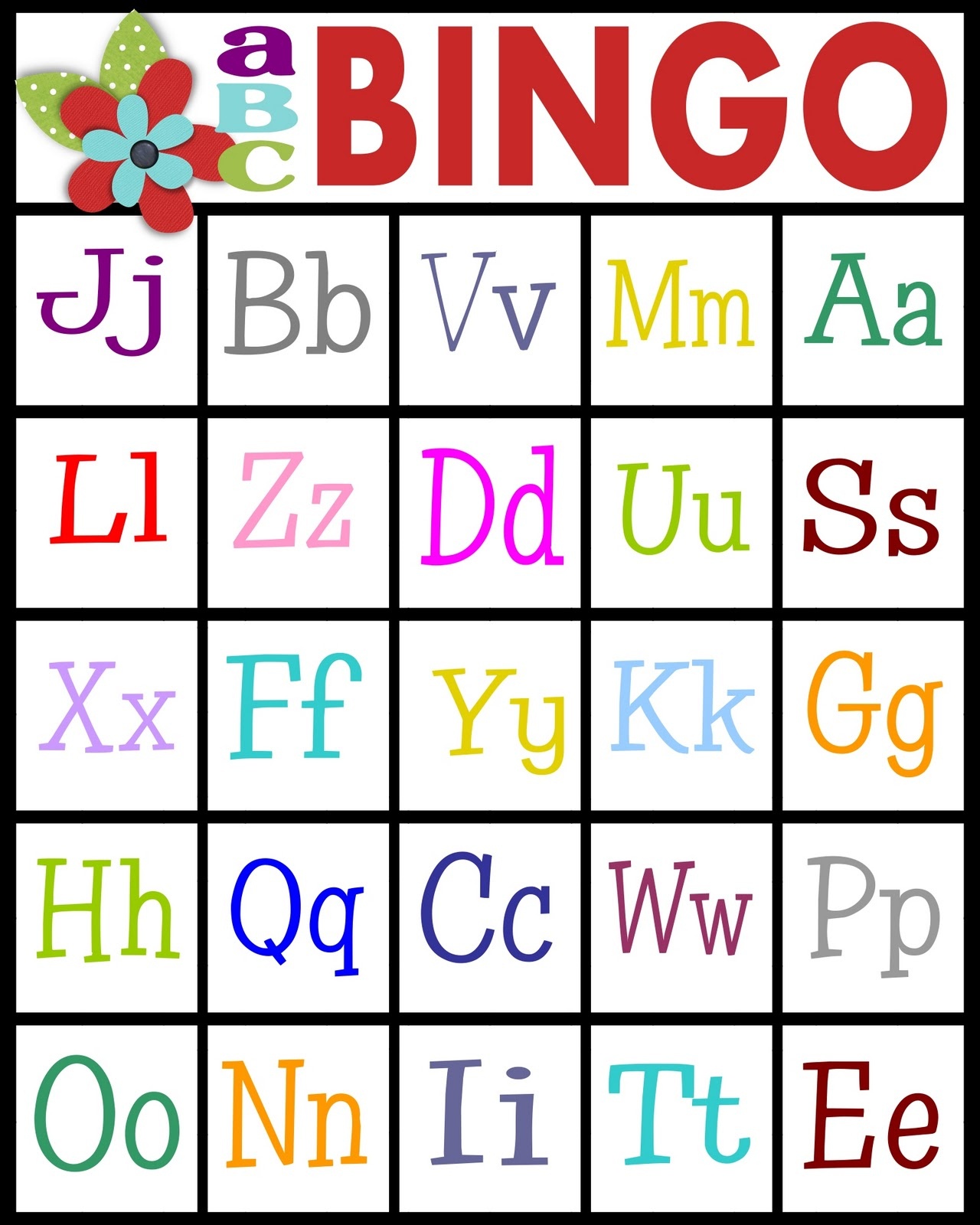 Abc&amp;#039;s Bingo- Free Printable! - Sassy Sanctuary - Free Printable Alphabet Games