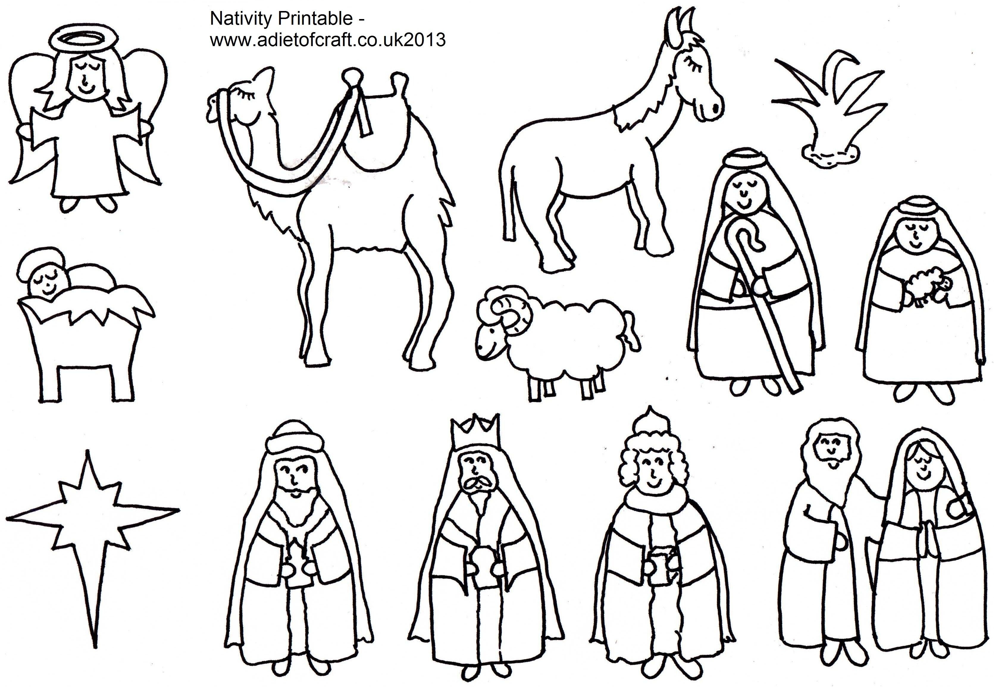 Adult Coloring Pages Of The Nativity Free In Nativity Coloring Pages - Free Printable Pictures Of Nativity Scenes