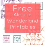 Alice In Wonderland Signs And Free Printables | Alice Retirement   Alice In Wonderland Signs Free Printable