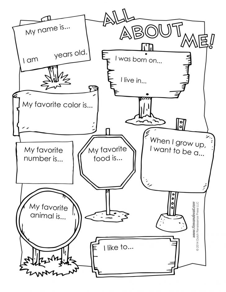 All About Me Free Printable