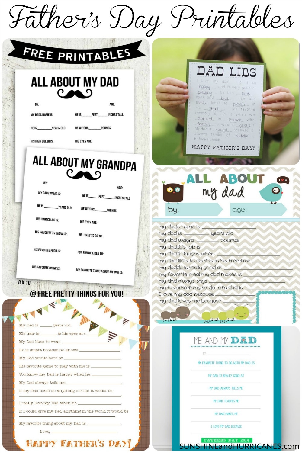 All About My Dad A Printable Father #39 s Day Questionnaire Free