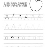 Alphabet Tracer Pages A For Apple | Coloring Pages | Alphabet   Free Printable Preschool Name Tracer Pages