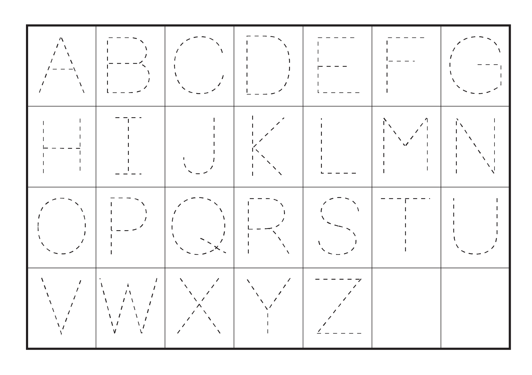 Alphabet Tracer Pages For Kids | Kids Worksheets Printable | Letter - Free Printable Preschool Name Tracer Pages