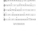 Alto Sax Easy Songs |  Sheet Music Scores: Free Easy Alto   Free Printable Alto Saxophone Sheet Music