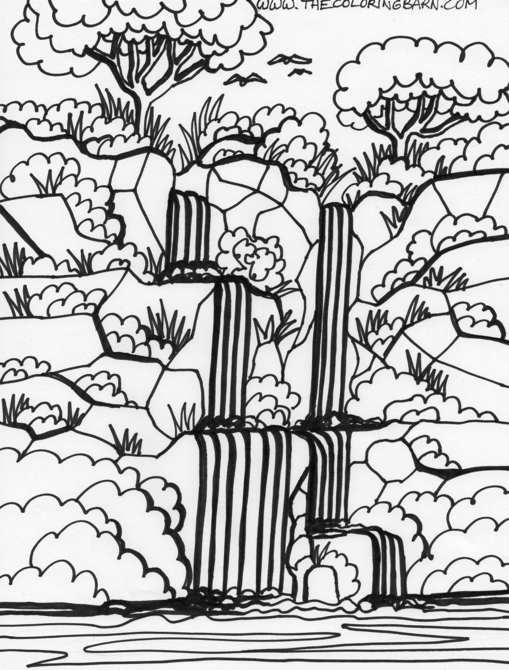 Waterfall Coloring Pages - Best Coloring Pages For Kids ...