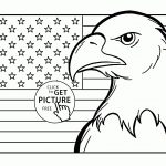 American Flag And Eagle   Fourth Of July Coloring Page For Kids   Free Printable 4Th Of July Coloring Pages