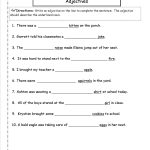 And Fill In The Blanks Type Of Test For Grade 3 Students In English   Free Printable Third Grade Grammar Worksheets