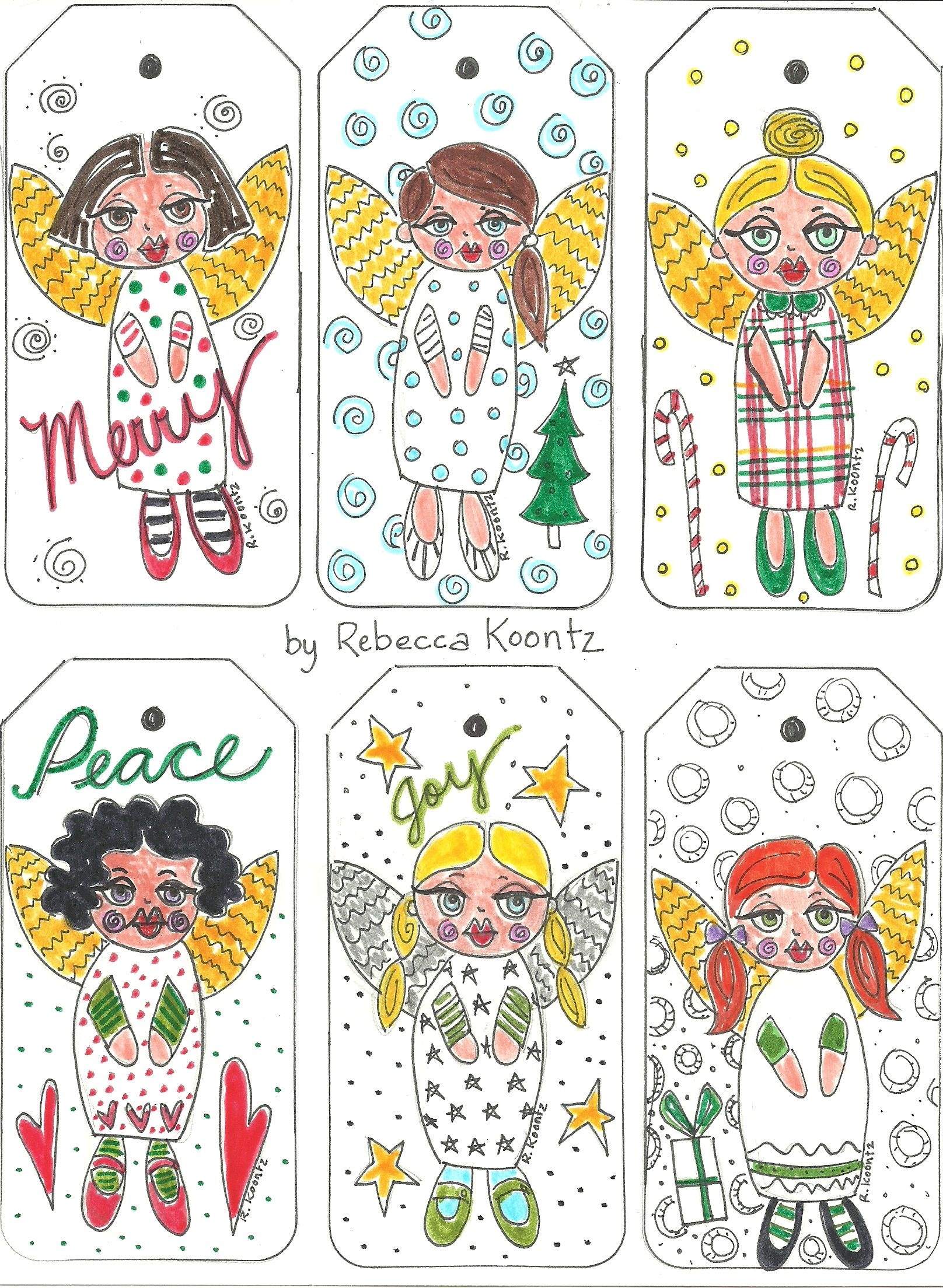 Angel Gift Tags (Free Printable) | Christmas | Free Printable Gift - Free Printable Angel Gift Tags