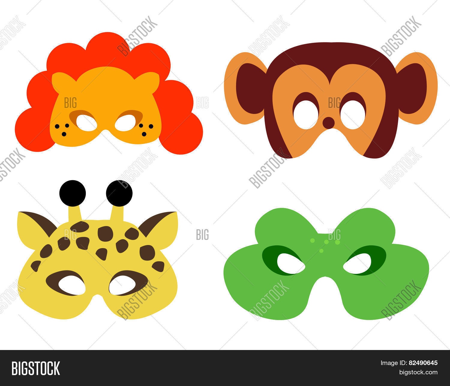 Animal Mask Printable Image &amp;amp; Photo (Free Trial) | Bigstock - Free Printable Lion Mask