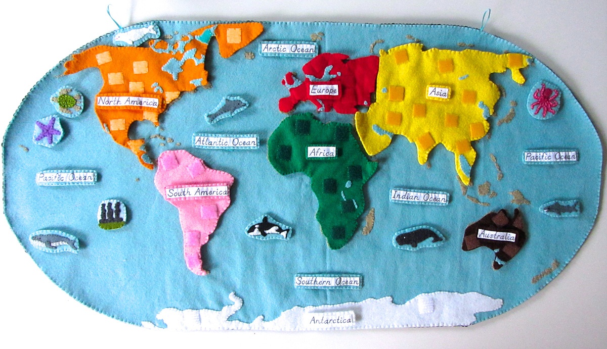 Animals Of The Ocean For The Montessori Wall Map &amp;amp; Quietbook With - Montessori World Map Free Printable